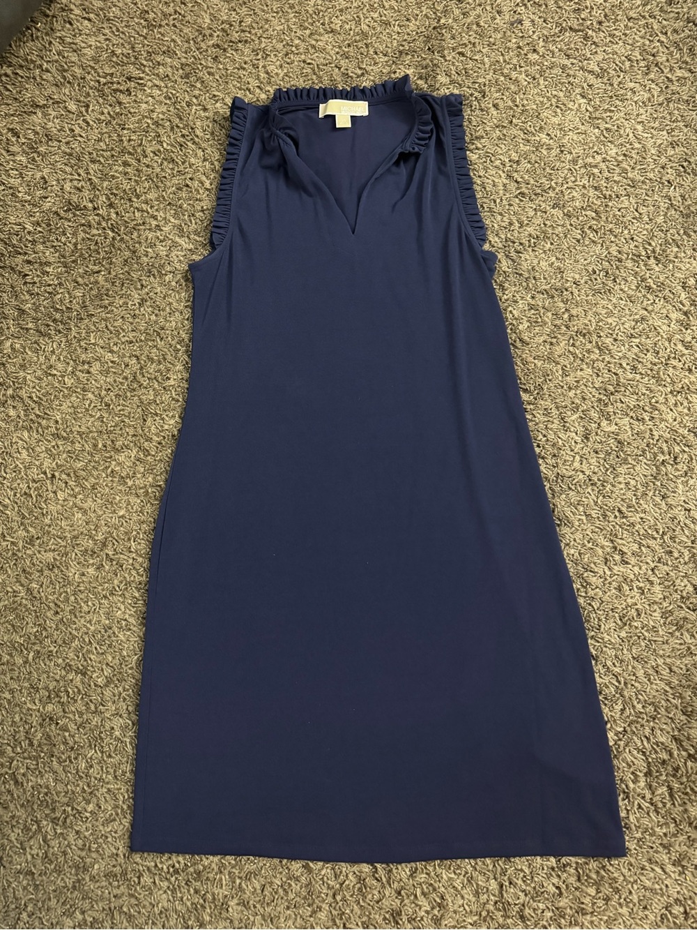 Michael Kors Navy Shift Dress with Gold Label